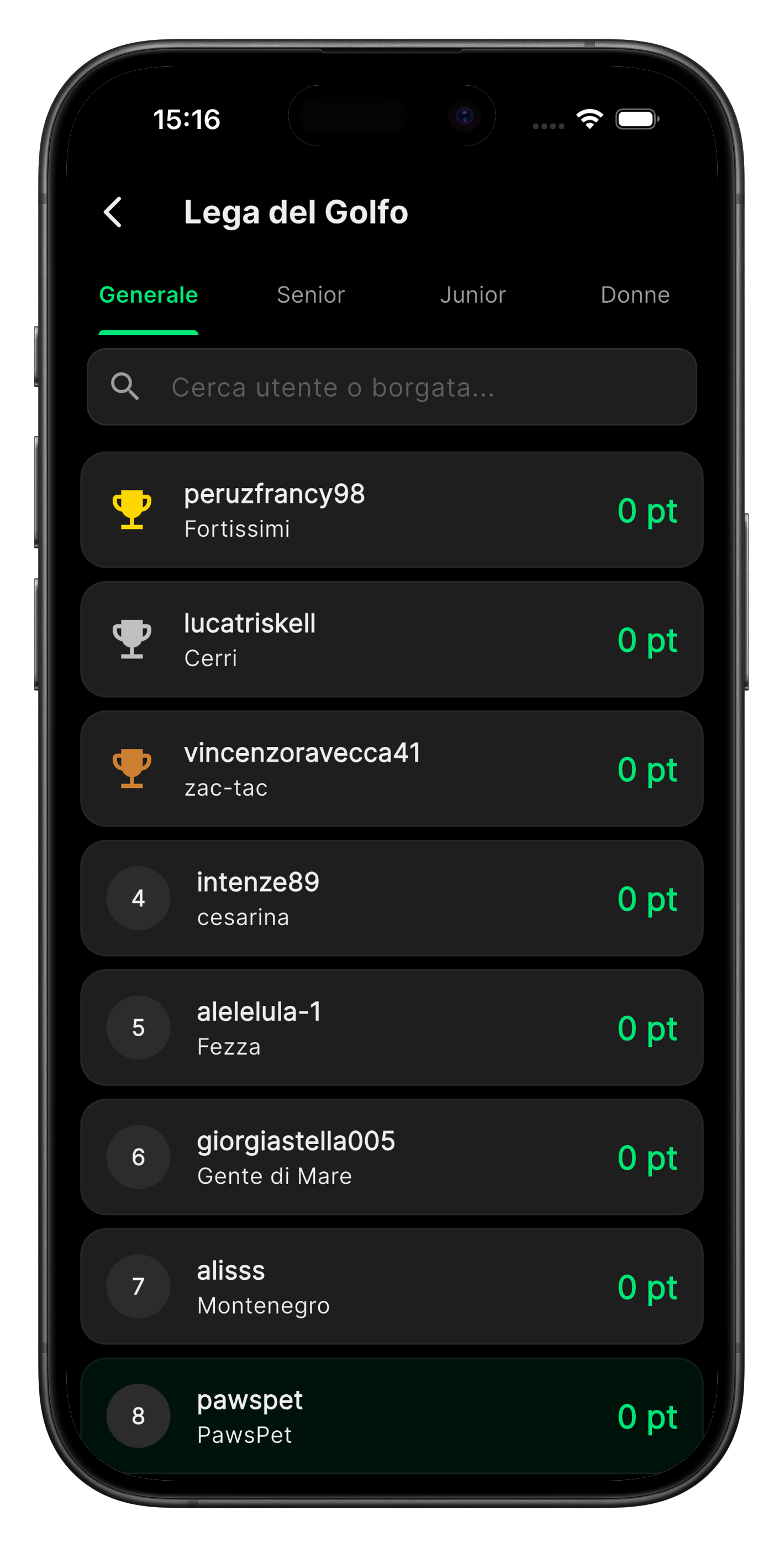 Screenshot 4 of the FantaPalio del Golfo app